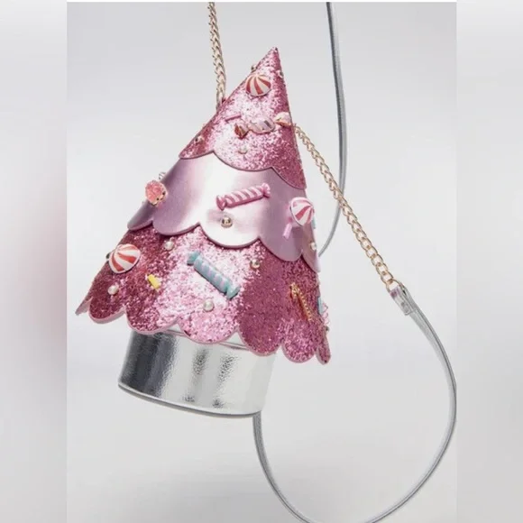 Betsey Johnson - Kitsch Candy Tree Zipper Closure Crossbody Bag Pink - Picture 1 of 7